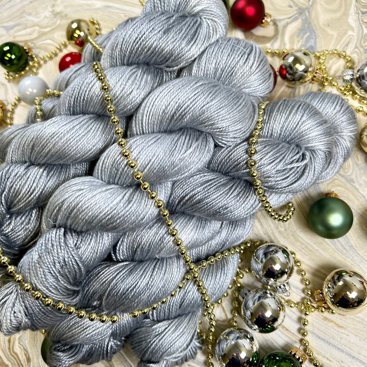 Day 5 - Tinsel and Vintage - 100% Mulberry Silk DK