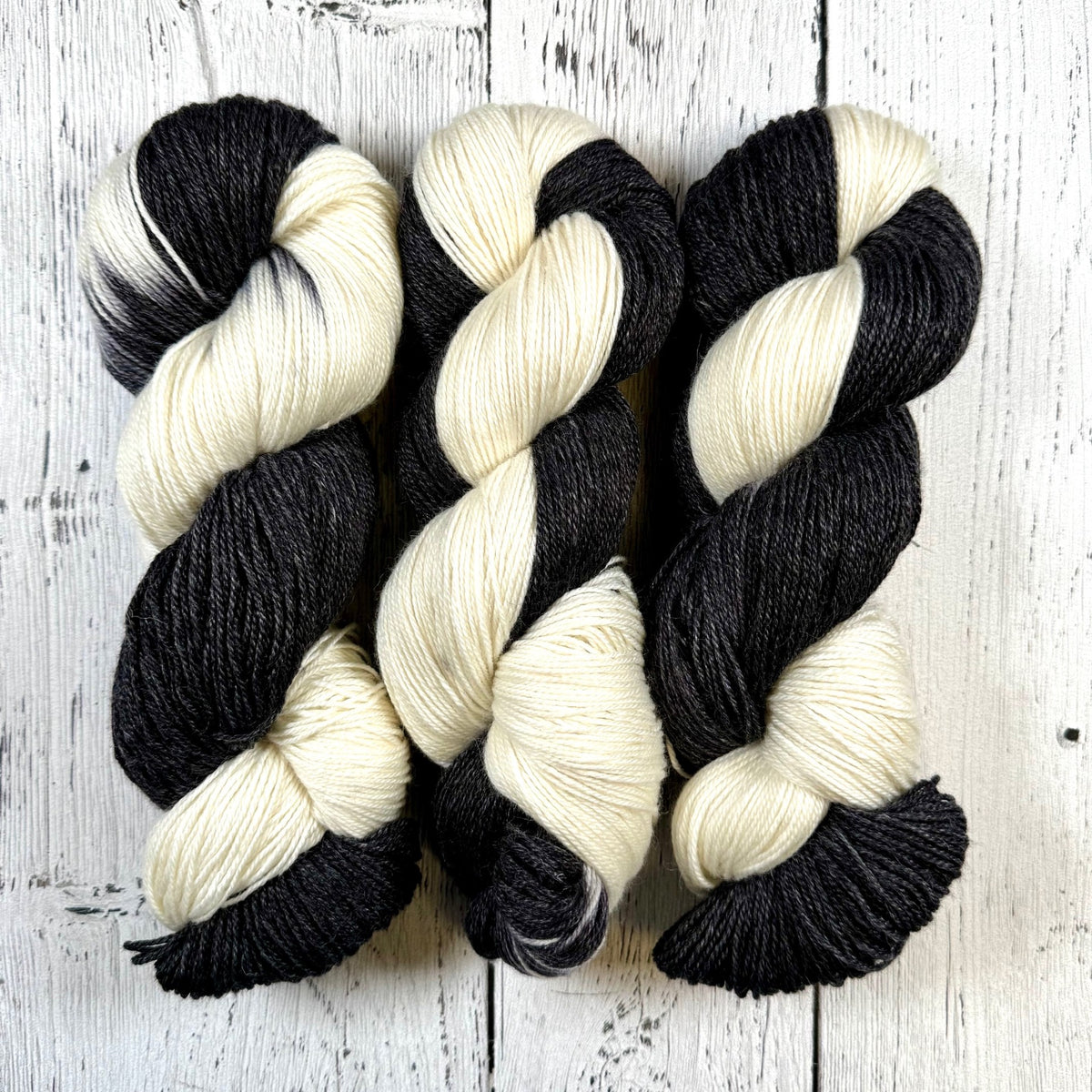 Tuxedo Cat - Little Nettle Soft Fingering - Dyed Stock