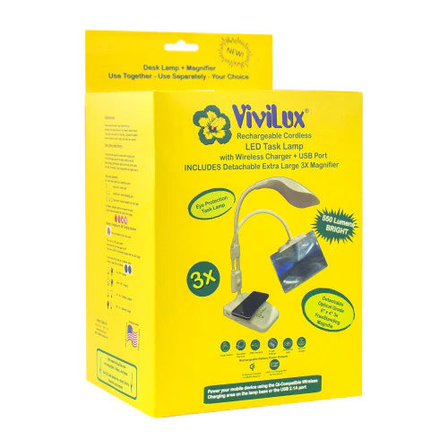 ViviLux Flexible Light with Magnifier - Free Standing or Handi-Clip