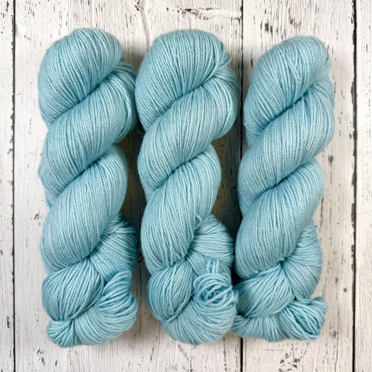 Water Lily Blue - Little Nettle Soft Fingering - Dyed Stock