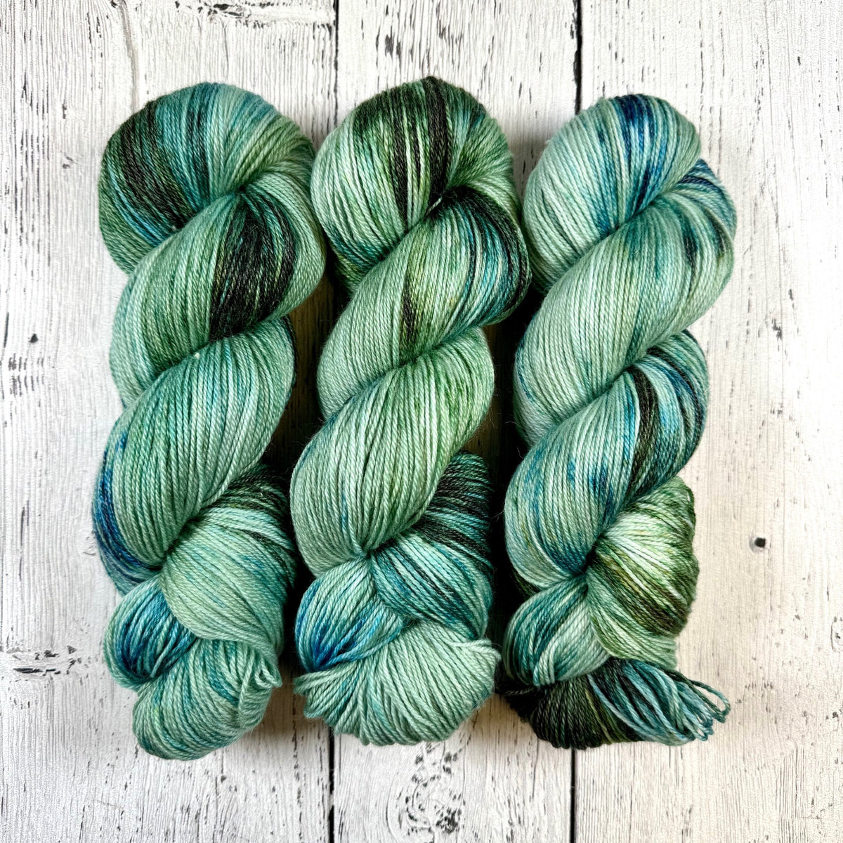 Whales in the Water - Little Nettle Soft Fingering - Dyed Stock
