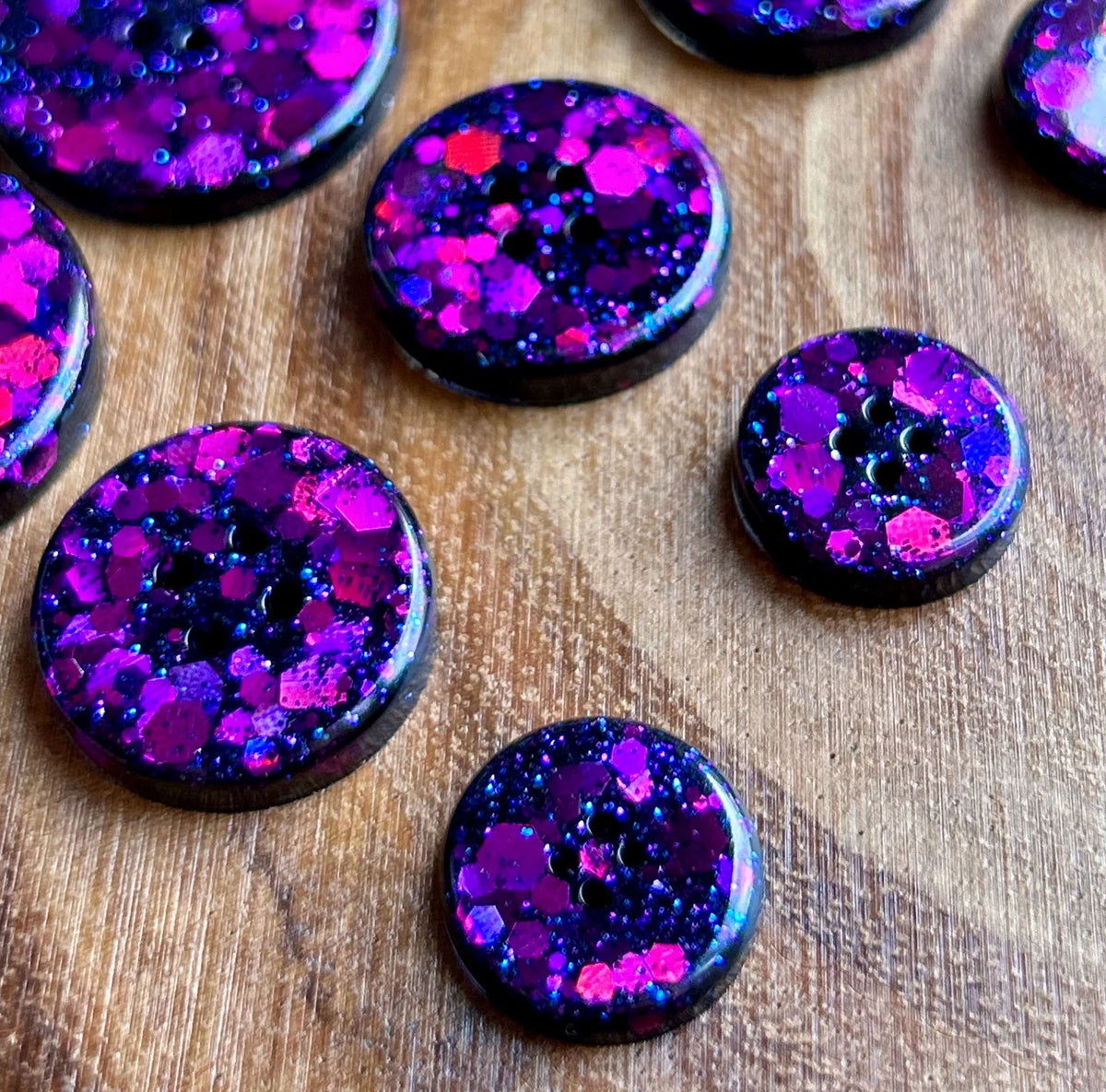 Demi Bougie Buttons - Black Velvet