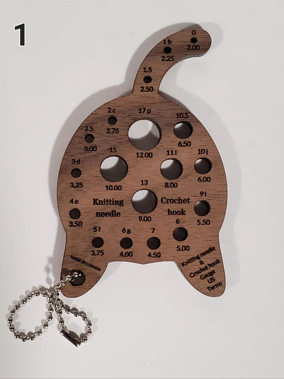 Cottonwood Creations Cat Bum Needle Gauge