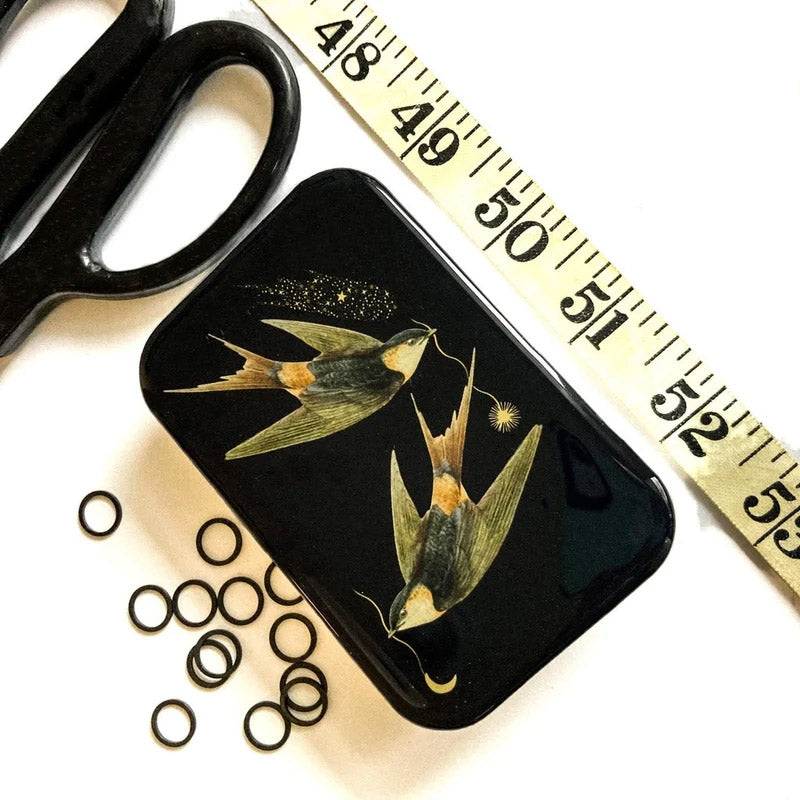 Firefly Notes Large Notions Tin with Bulb Stitch Markers