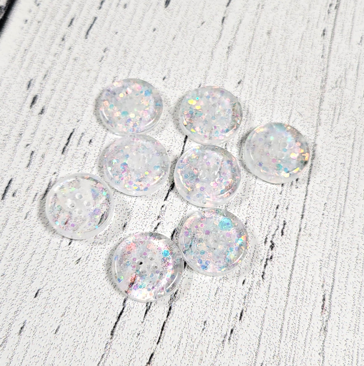 Demi Bougie Buttons - Metallics Crystal
