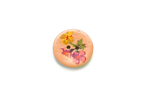 Coconut Floral Bunch Pink Buttons