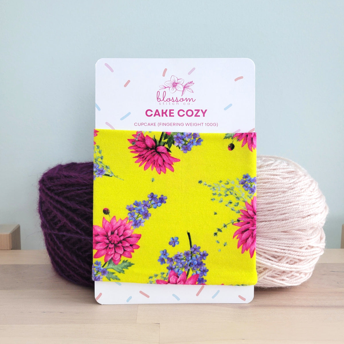 Blossom Stitch Co. Yarn Cake Cozy - Cupcake (Fingering Weight 100g)