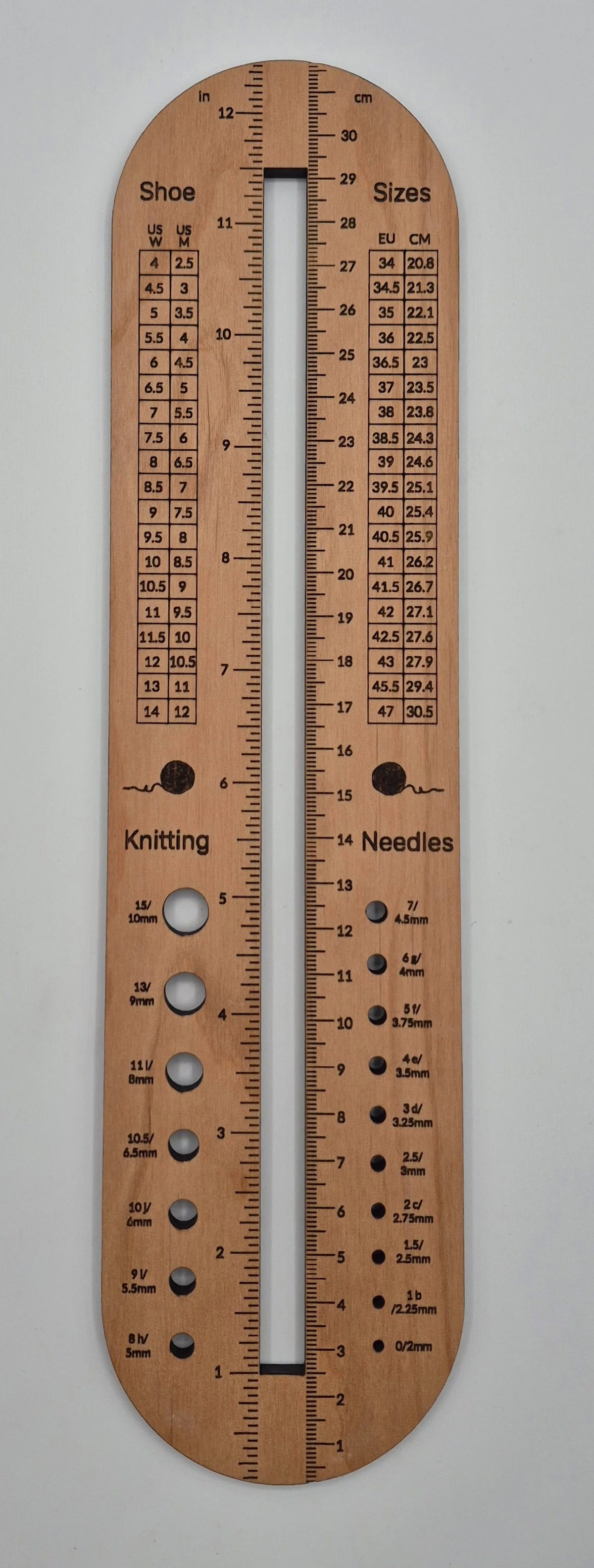 Cottonwood Creations Sock Ruler and Needle Gauge