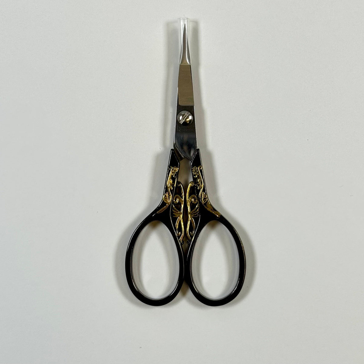 Retro Black & Gold Fine Embroidery Scissors 110mm (4 1/2")