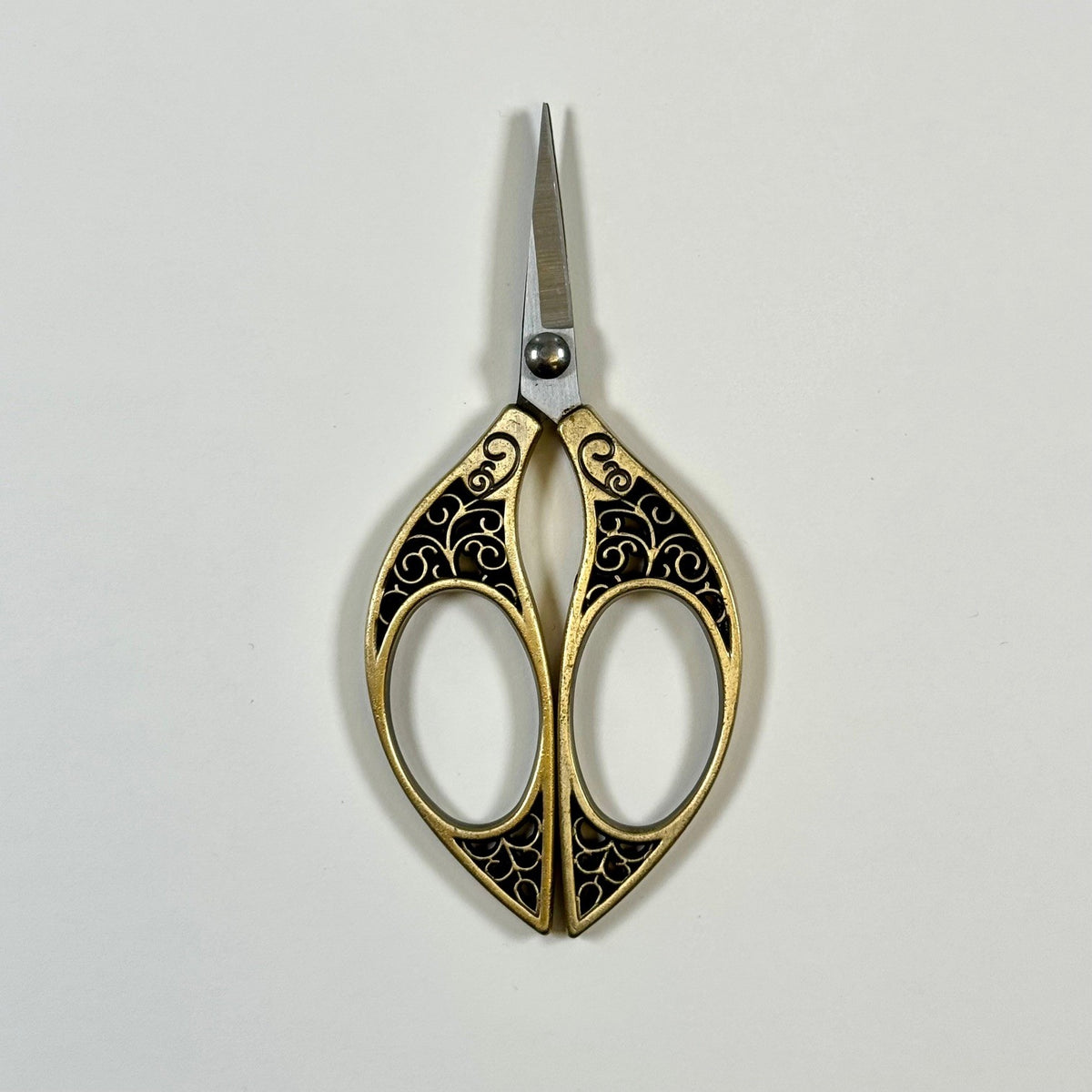 Vintage Brass Fine Embroidery Scissors 100mm (4")