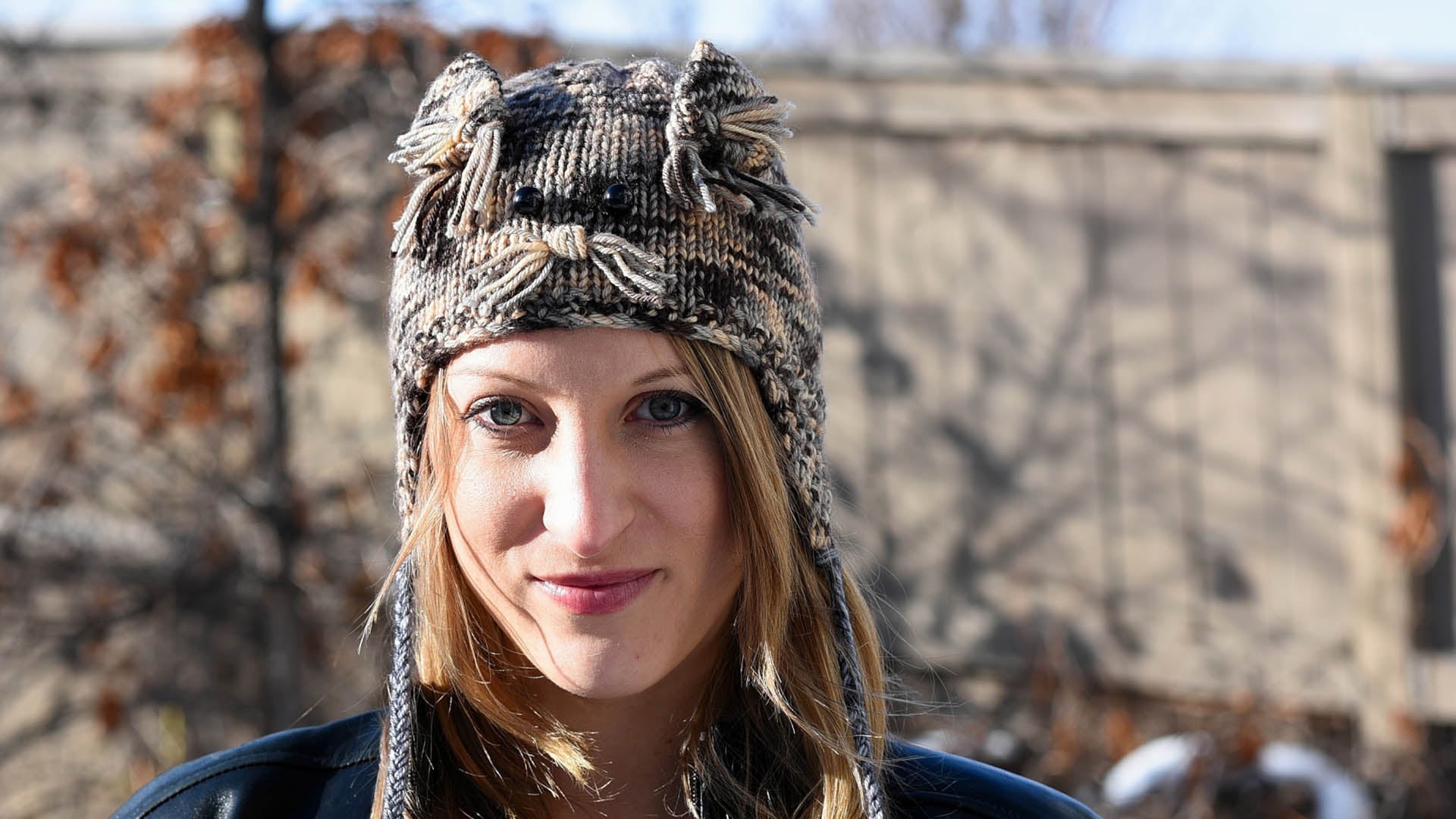 Double Pom Pom Hat pattern by Kathy Perry