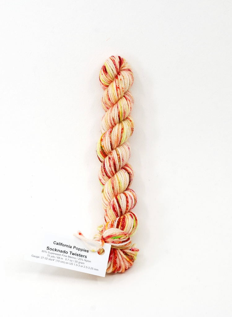 California Poppies - Socknado Mini Twister 20 Gram - Dyed Stock
