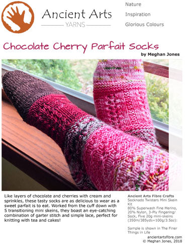 Chocolate Cherry Parfait Socks