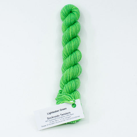 Green Light Sabre - Socknado Mini Twister 20 Gram - Dyed Stock