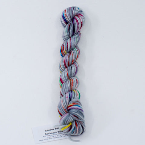 Rainbow Bunny - Socknado Mini Twister 20 Gram - Dyed Stock