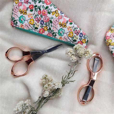 Rose Gold Folding Scissors from Knitter&#39;s Pride