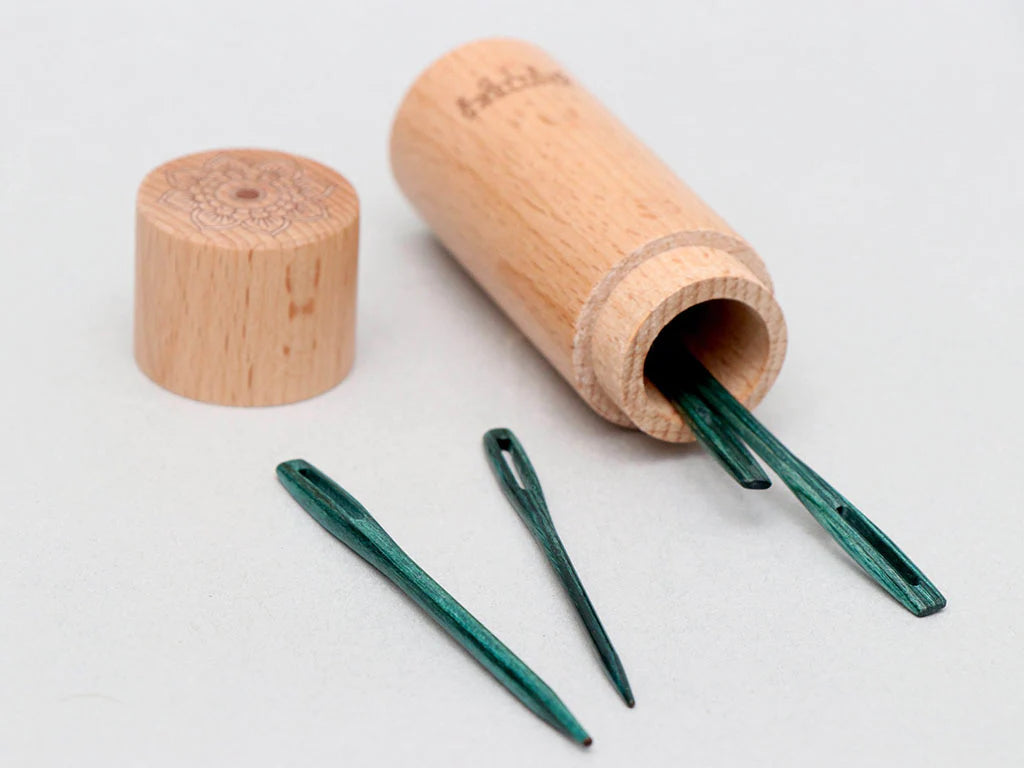 Teal Wooden Darning Needles from Knitter&#39;s Pride Mindful Collection