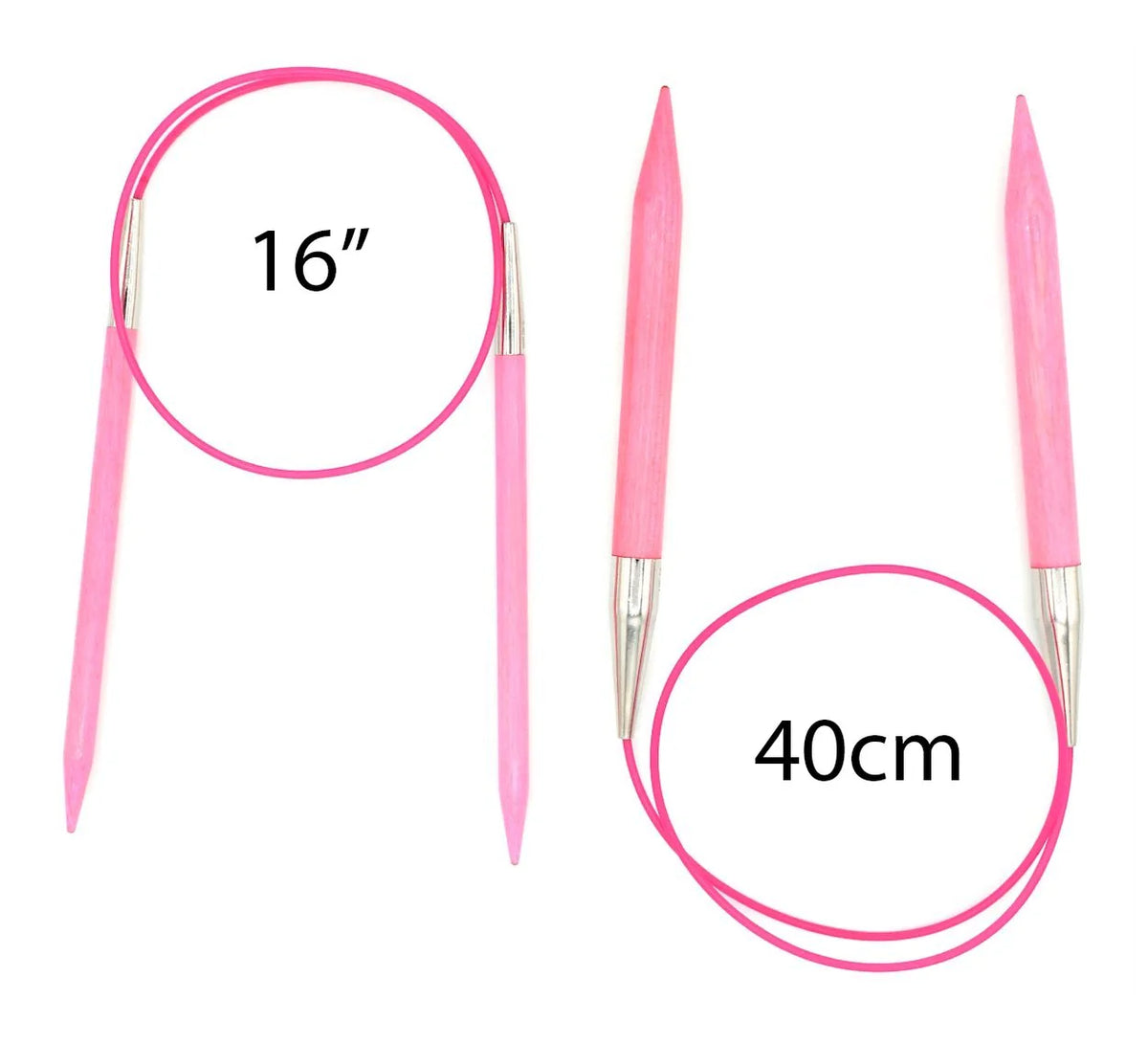 Lykke Fixed Circular Needles 40 cm / 16&quot; - BLUSH