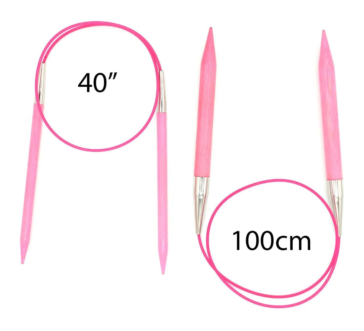 Lykke Fixed Circular Needles 100cm / 40&quot; - BLUSH